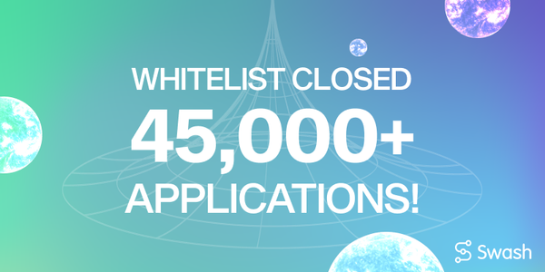 Swash whitelist closed at 45,000+ applications!